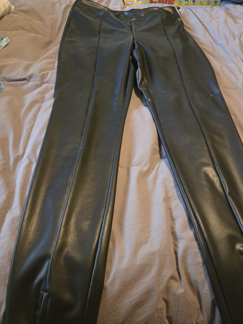 Express Women's Black Faux Leather Slim Pants